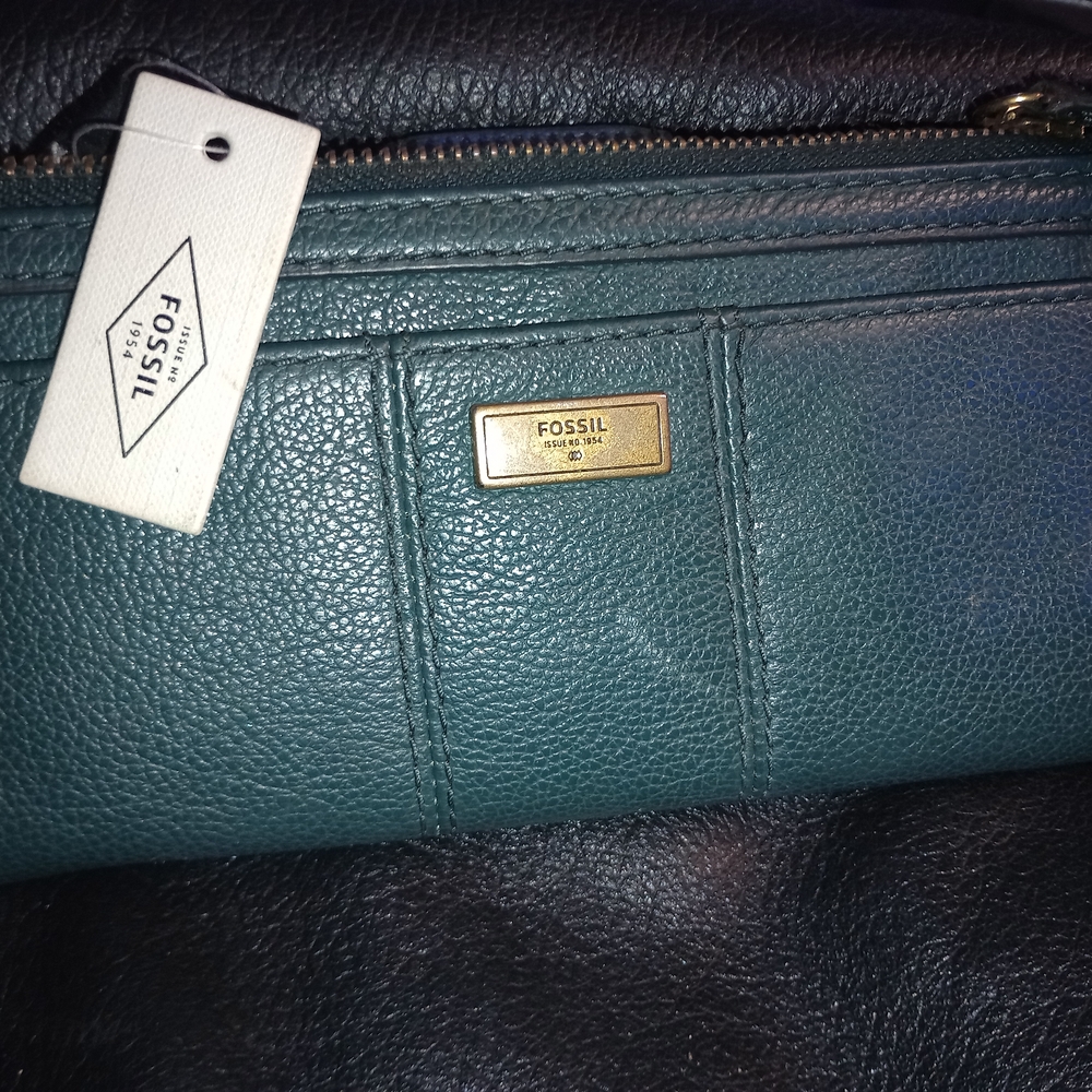 Fossil Teal Leather Wallet